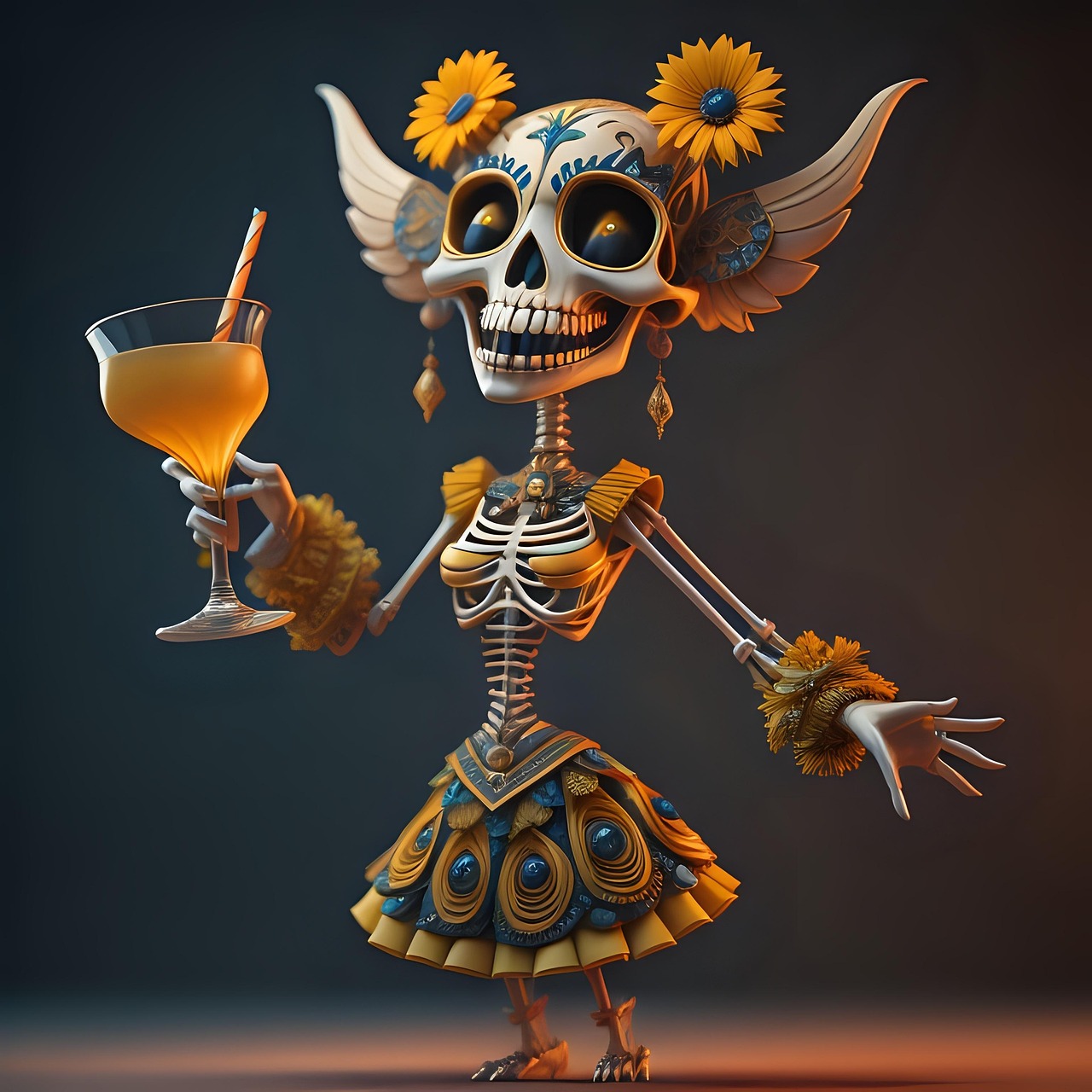Kit 10 Feuilles Tatouages Temporaires Halloween - Crânes Dia De Los Muertos - Pour Visage & Corps - Adultes & Enfants