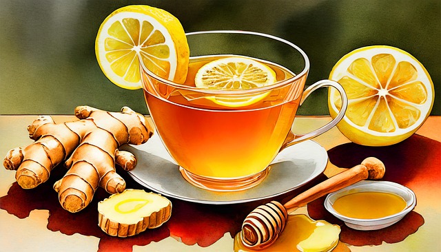 Free ai generated tea lemon illustration