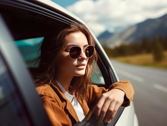 Free ai generated woman car illustration