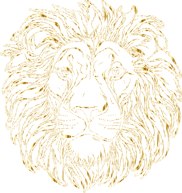 Free lion feline head vector