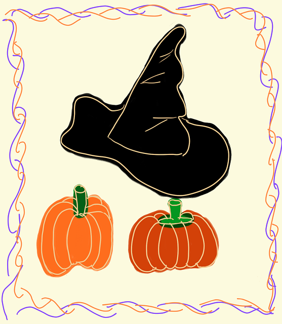 Calabazas, Sombrero De Bruja, Póster