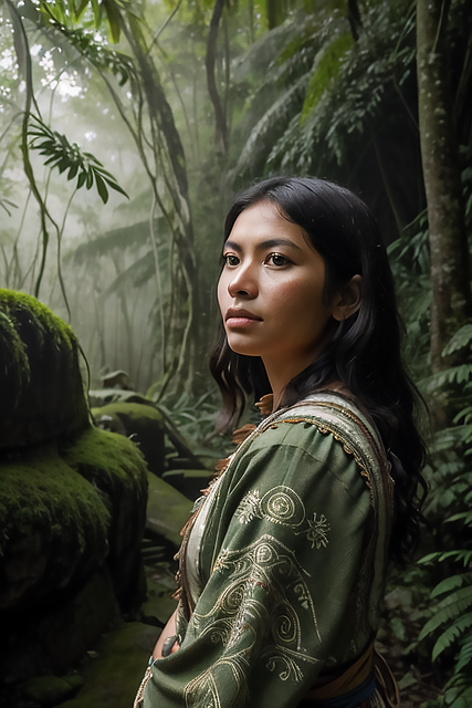 Free ai generated girl mexican illustration