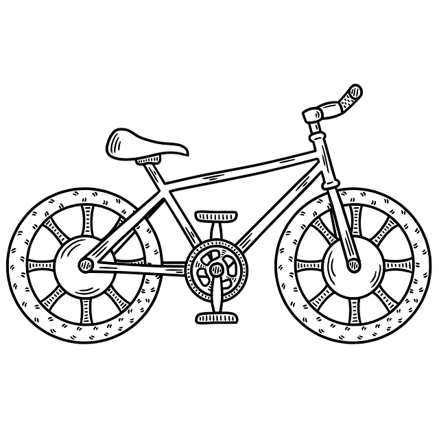 Free bike bicycle line art illustration