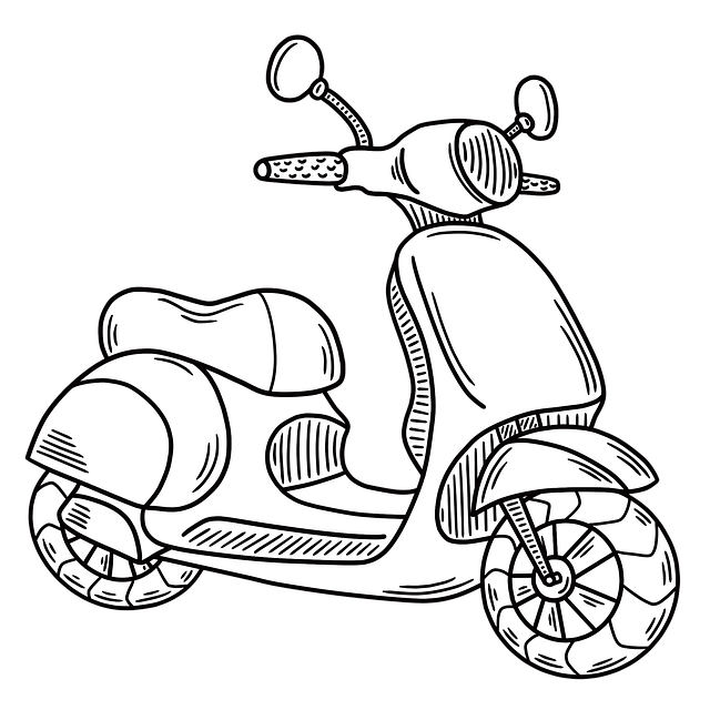 Free motorcycle vehicle scooter illustration