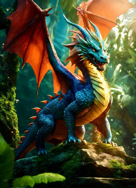 Free ai generated dragon reature illustration