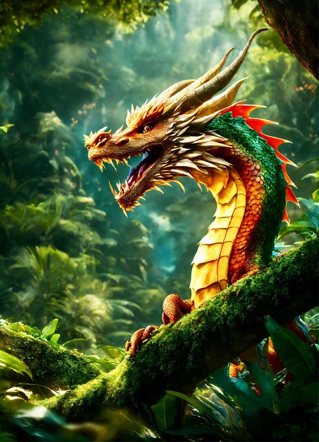 Free ai generated dragon reature illustration