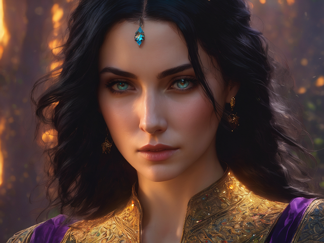 Free ai generated woman yennefer illustration