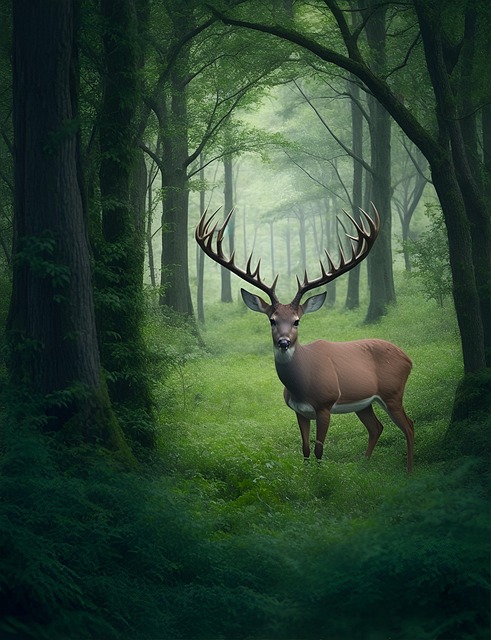 Ai Generert, Hjort, Skog, Jungel, Horn