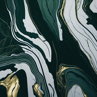 Verde, Ouro, Branco, Mármore, Textura