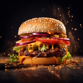 Ai Generert, Hamburger, Burger, Mat