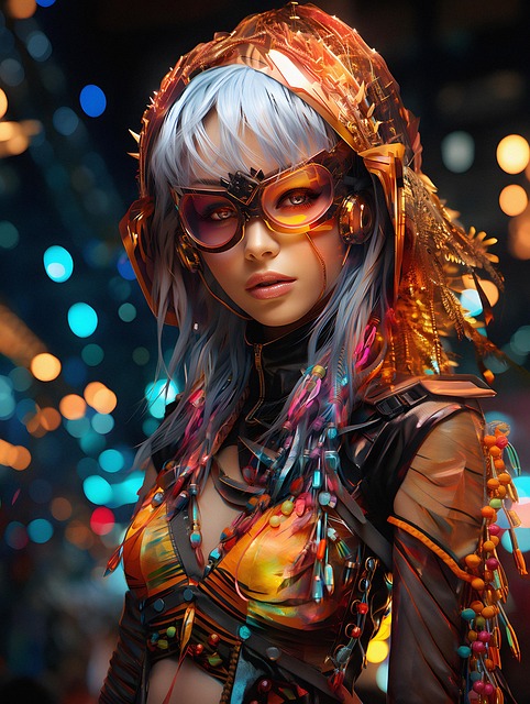 Free ai generated woman glasses illustration