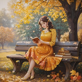 Boeken, Lezing, Buitenshuis, Anime