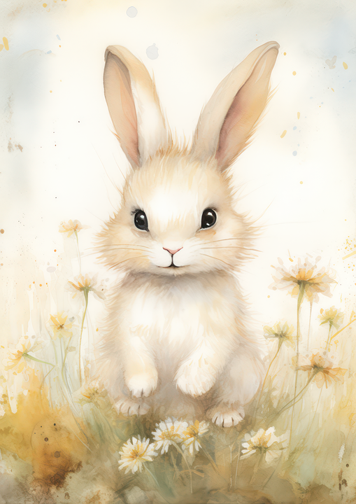 Download Flowers Rabbit Hare Royalty-Free Stock Illustration Image ...