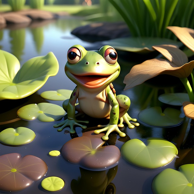 Free frog toad amphibian illustration