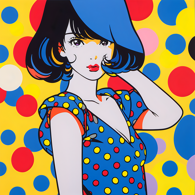 Free ai generated woman pop art illustration