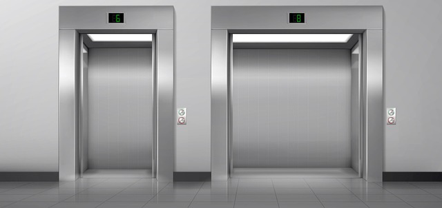 Free elevator lift door illustration