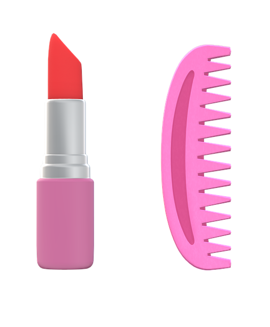 Free lipstick comb makeup illustration