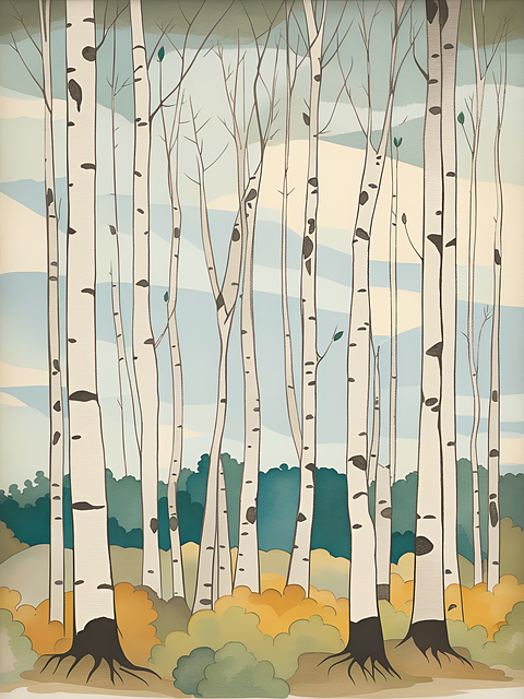 Free vines parchment watercolor illustration