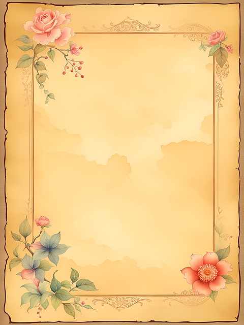 Free ai generated border flowers illustration