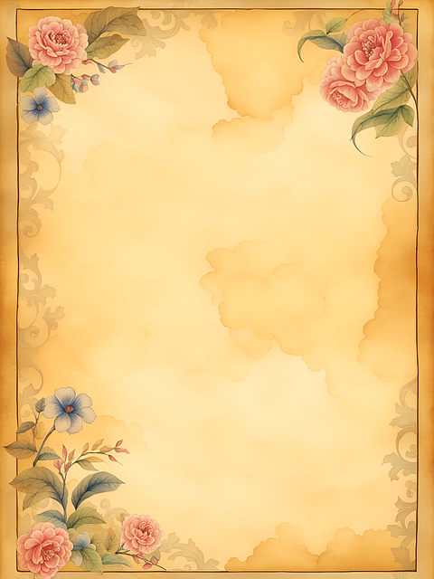 Free ai generated border flowers illustration