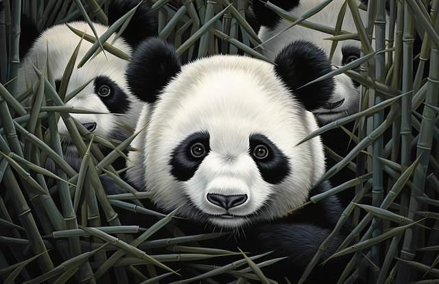 Download free HD stock image of Ai Generated Panda Free ai generated panda animal illustration