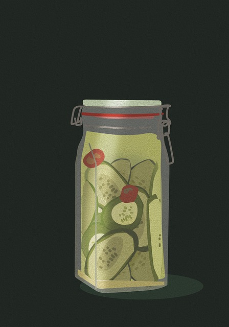 Free cucumber pot harvest illustration