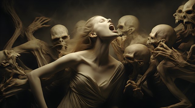 Halloween, Gruselig, Zombies, Weiblich
