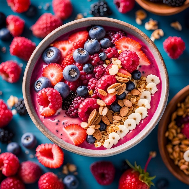 Free fruits salad dessert illustration