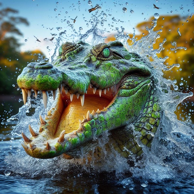 Free ai generated alligator reptile illustration