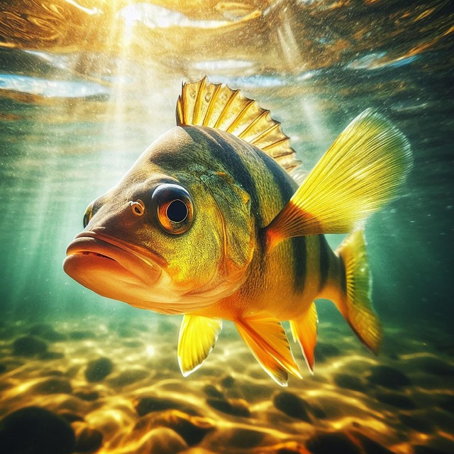 Free perch fish animal illustration