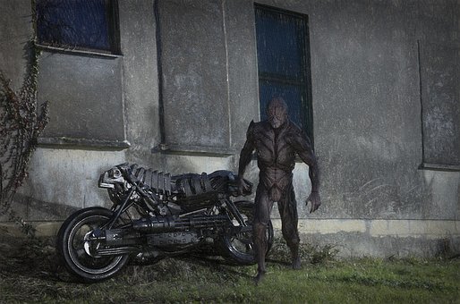 Free Alien Motorcycle photo and picture