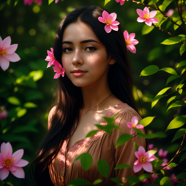 Free woman model portrait illustration