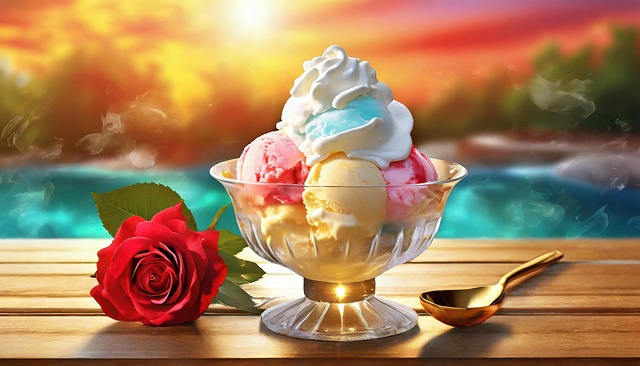 Free ice cream cream whipped cream illustration