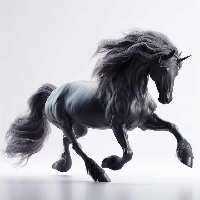 Download free HD stock image of Unicorn Black Free unicorn black horse illustration