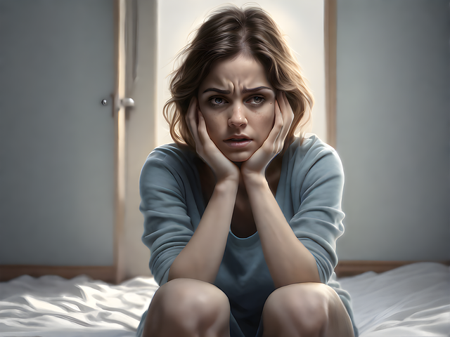 Free ai generated woman vulnerable illustration