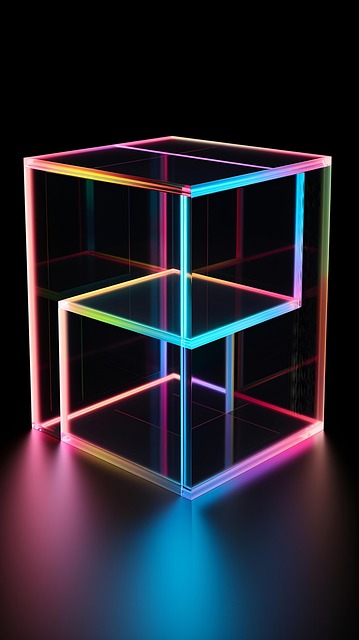 Free ai generated cube lights illustration