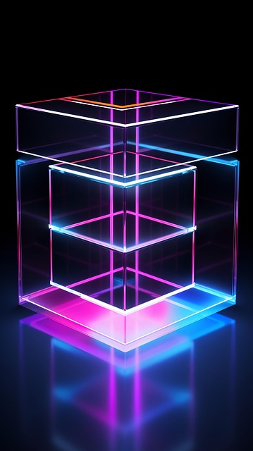 Free ai generated cube lights illustration