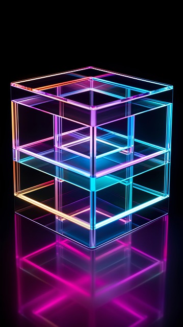 Free ai generated cube lights illustration