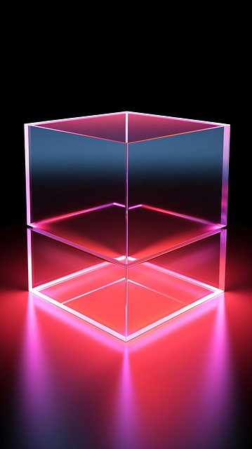 Free ai generated cube lights illustration