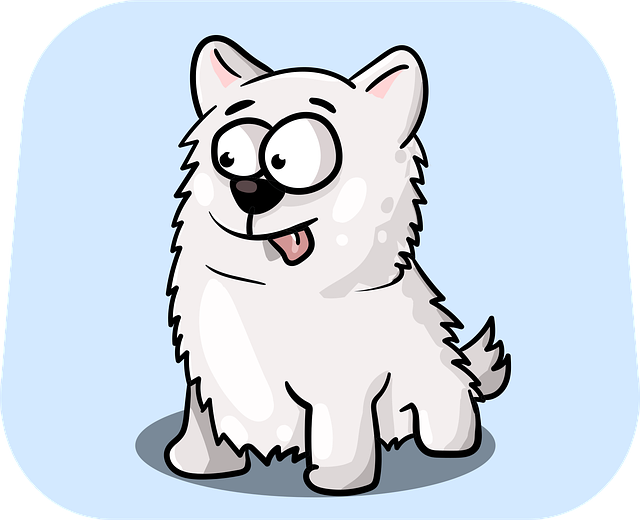 Free dog puppy samoyed vector
