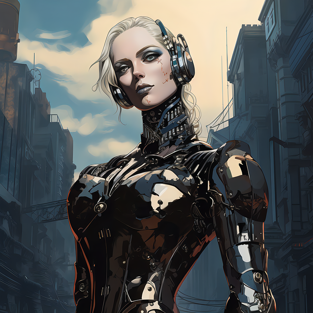 Ai Generiert, Roboter, Frau, Mechanismen