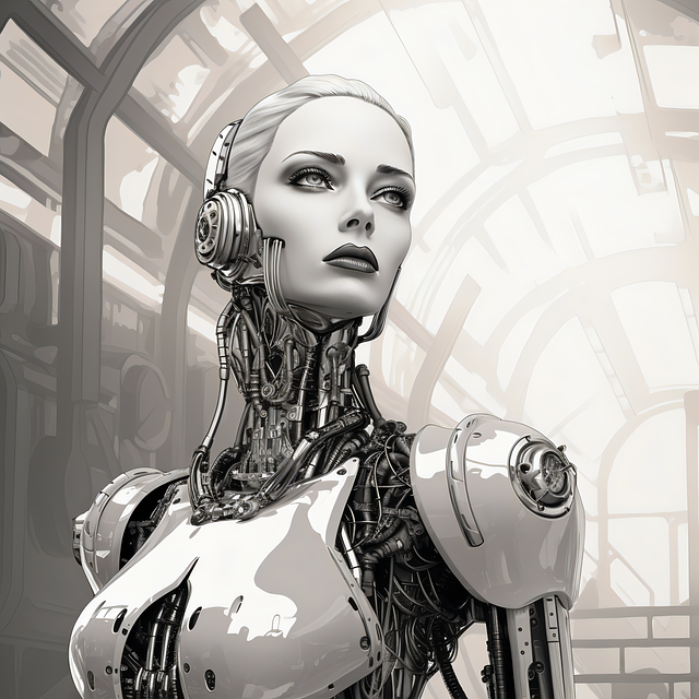 Ai Generiert, Frau, Roboter, Mechanismen