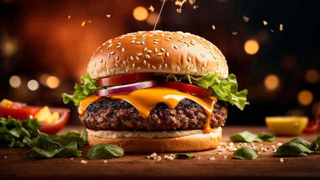 Free ai generated burger sandwich illustration