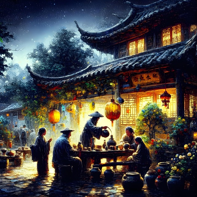 Free ai generated people tavern illustration
