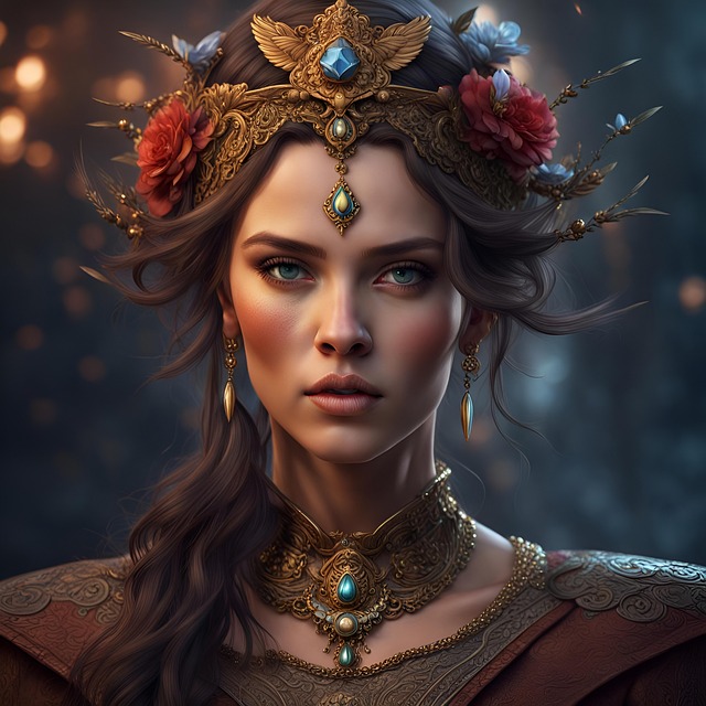 Download free HD stock image of Ai Generated Woman Free ai generated woman portrait illustration