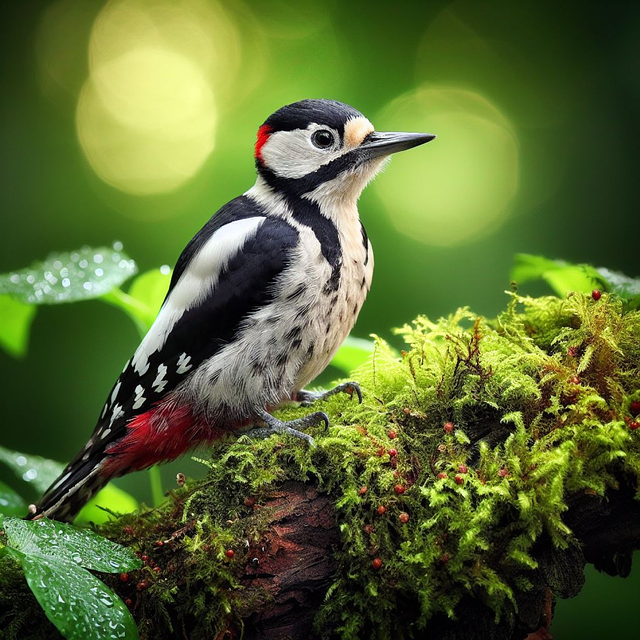 Free ai generated woodpecker bird illustration