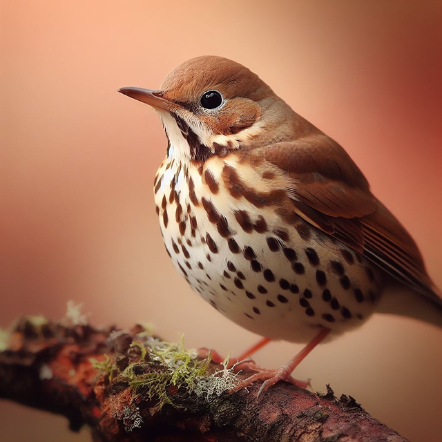 Free ai generated bird song thrush illustration