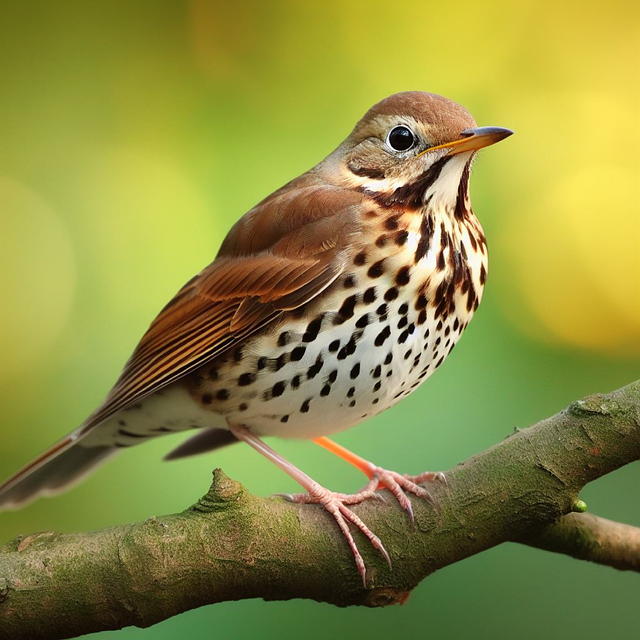 Free ai generated bird song thrush illustration