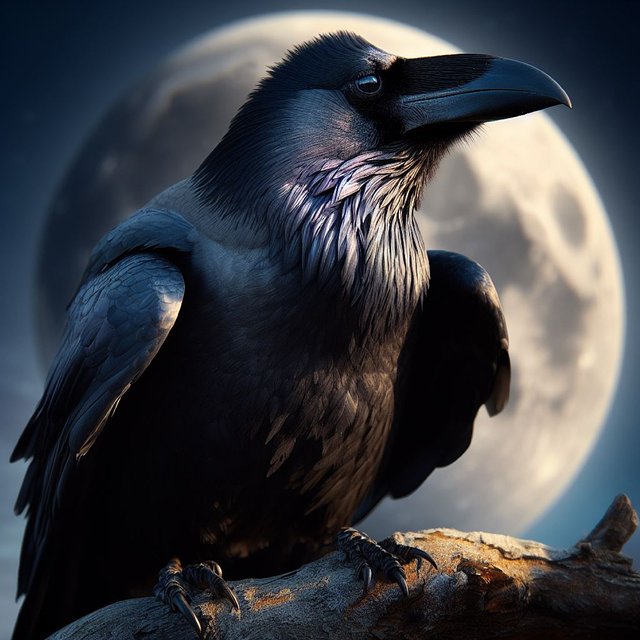 Free ai generated bird carrion crow illustration