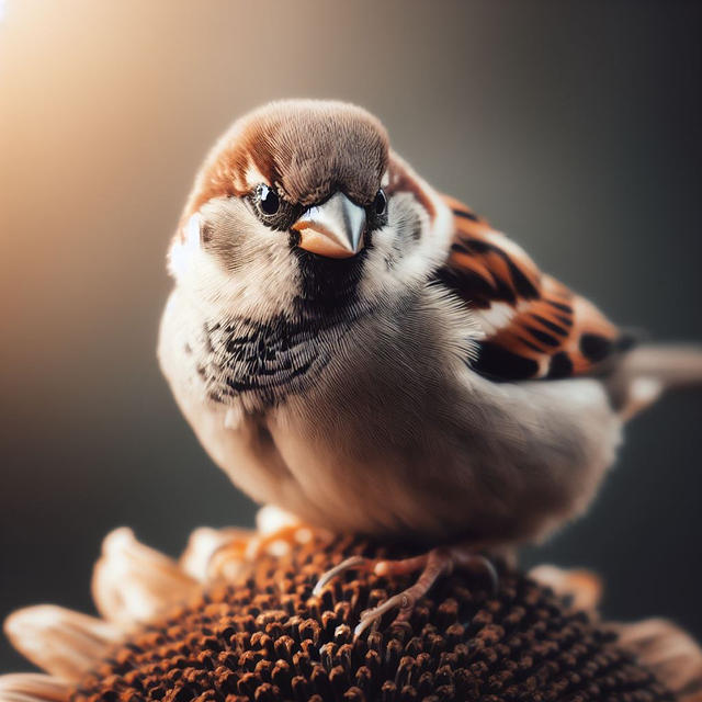Free ai generated bird house sparrow illustration